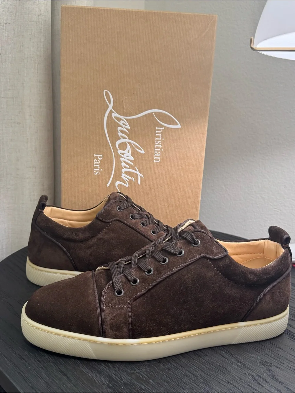 Christian Louboutin Rantulow Orlato Suede Brown Cosme 43.5 - Picture 3 of 8